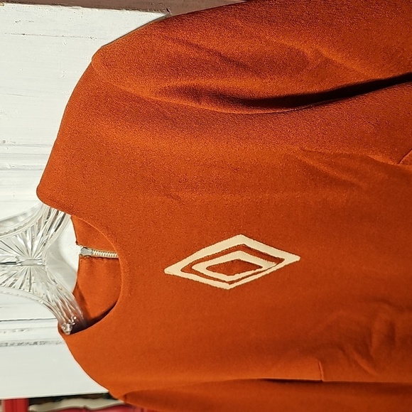 Vintage 60's Period MCM Handmade Burnt Orange Polyester Knit Blouse Medium - Picture 3 of 4